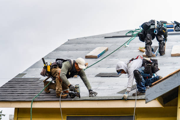 Professional Gutter Installation technician working in Thurmond, NC